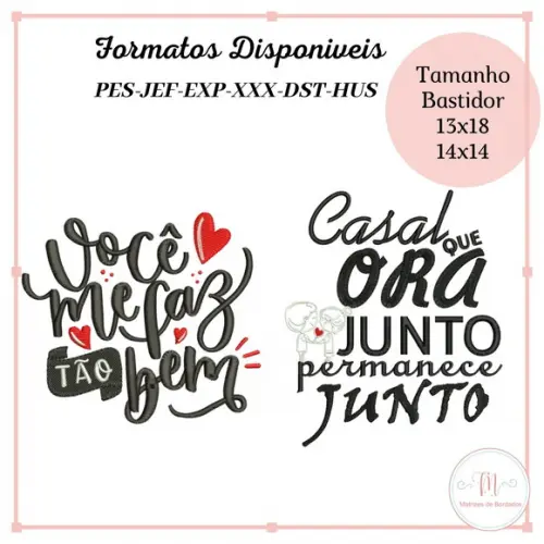 Matrizes de Bordados Frases Amor