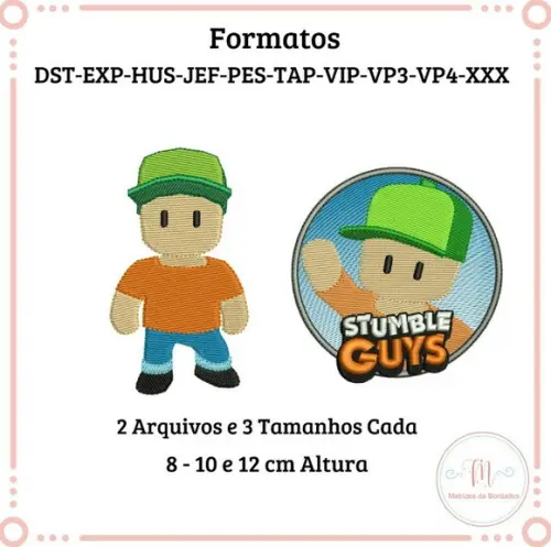 Matrizes de Bordados Stumble Guys (2 Arquivos)