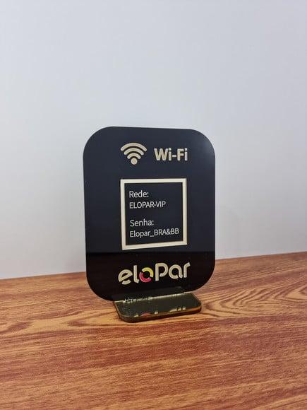 Placa Qr Code Acrilico Espelhado Pix Insta Wifi Logo F/v