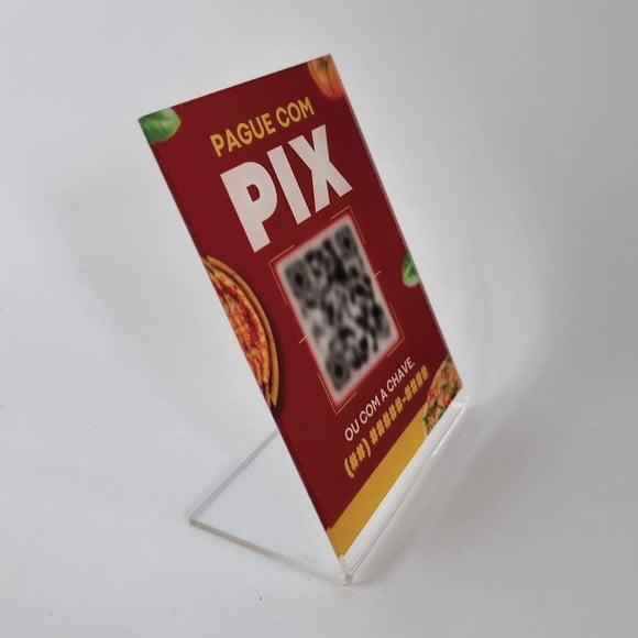 Mini Placa para Cardápio com Qr Code em Acrílico + Brinde