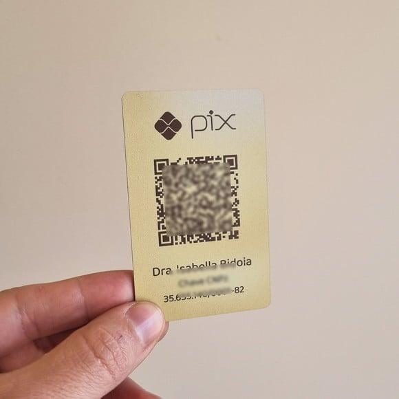 Cartão Personalizado Qr Code em Abs Escovado com Sua Logo