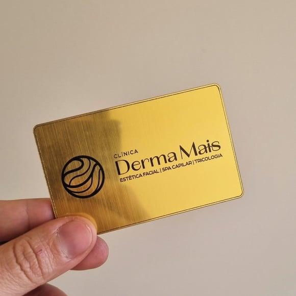 Cartão Personalizado Qr Code em Abs Escovado com Sua Logo
