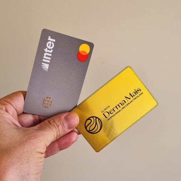 Cartão Personalizado Qr Code em Abs Escovado com Sua Logo