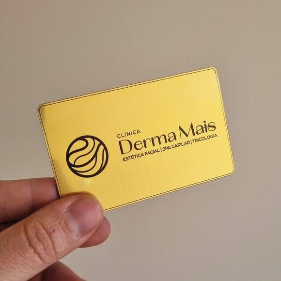Cartão Personalizado Qr Code em Abs Escovado com Sua Logo