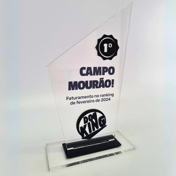 Trofeu Acrilico Personalizado Mensão Honrosa Luxo