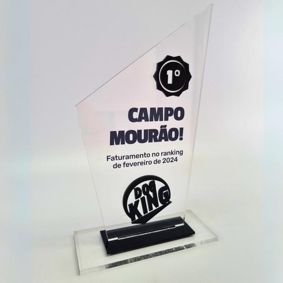 Trofeu Acrilico Personalizado Mensão Honrosa Luxo