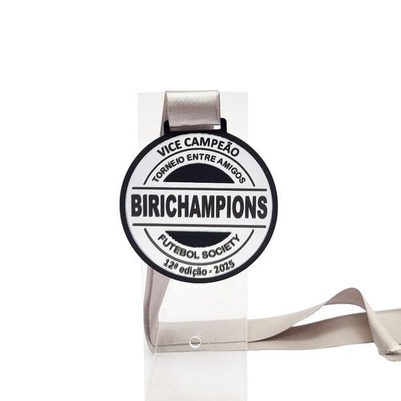 Medalha em Acrilico Espelhado Dupla Camada 76x73mm Premium