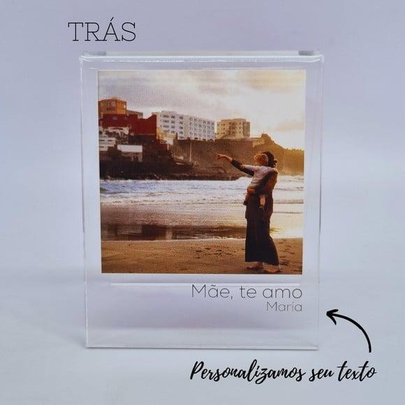 Lembrancinha Dia das Mâes Porta Retrato Duo Polaroid Cristal