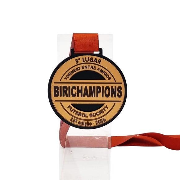 Medalha em Acrilico Espelhado Dupla Camada 76x73mm Premium