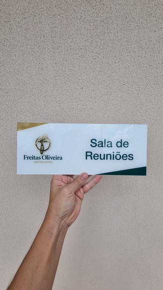 Placa Acrílico Comercio Logo Premium Impressão Uv 30x12cm