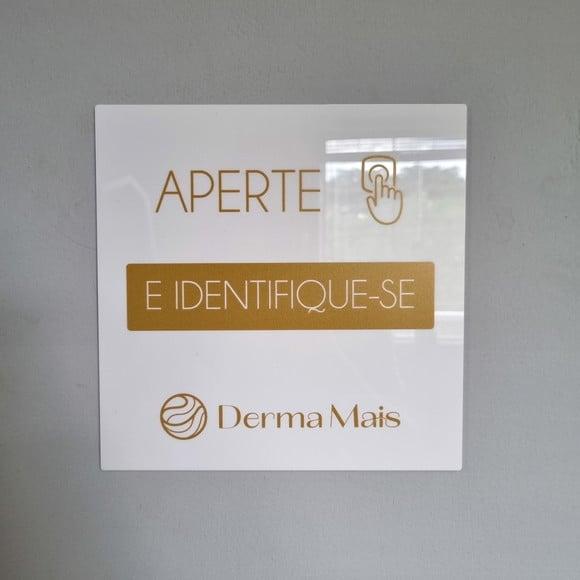 Placa Acrílico Comercio Personalizada Inferfone Logo 15x15cm