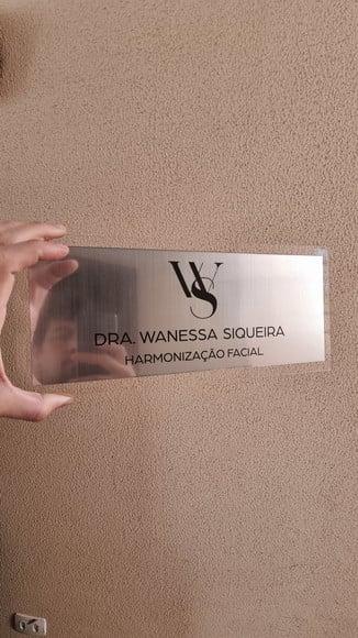 Placa Acrílico Identificação Porta Logo Abs Escovado 30x12cm