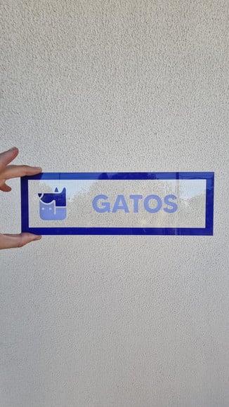 Placa Acrílico Identificação Porta Logo Impressão Uv 30x10cm