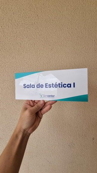 Placa Acrílico Identificação Porta Logo Impressão Uv 25x10cm