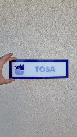 Placa Acrílico Identificação Porta Logo Impressão Uv 30x10cm