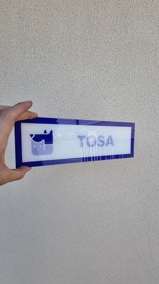 Placa Acrílico Identificação Porta Logo Impressão Uv 30x10cm