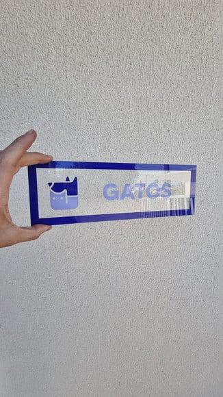 Placa Acrílico Identificação Porta Logo Impressão Uv 30x10cm