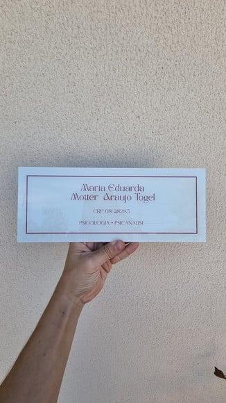 Placa Acrílico Identificação Porta Logo Impressão Uv 30x12cm