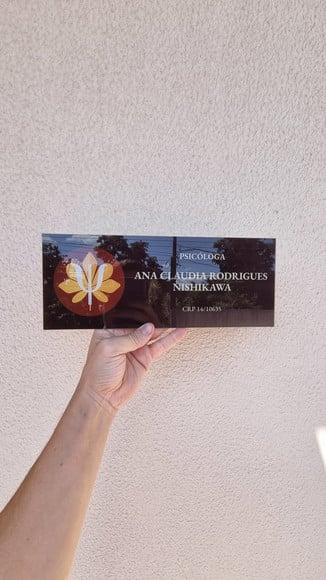 Placa Acrílico Identificação Porta Logo Impressão Uv 30x12cm