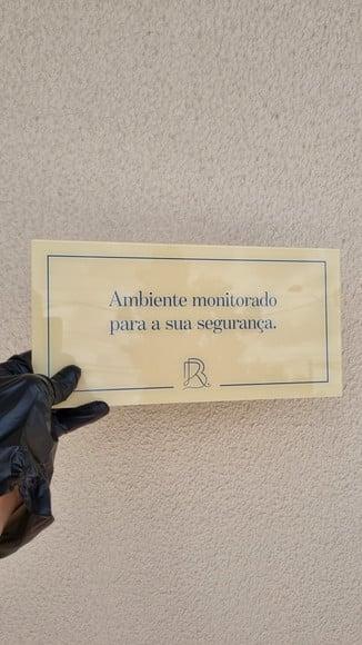 Placa Acrílico Identificação Porta Logo Impressão Uv 30x12cm