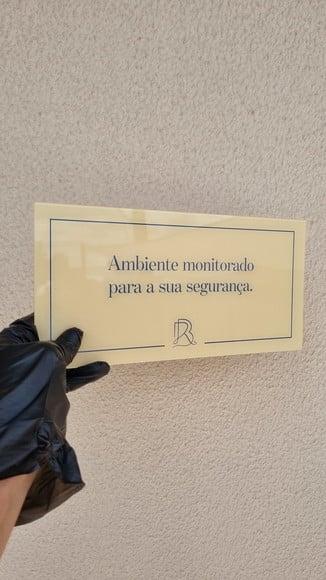 Placa Acrílico Identificação Porta Logo Impressão Uv 30x12cm