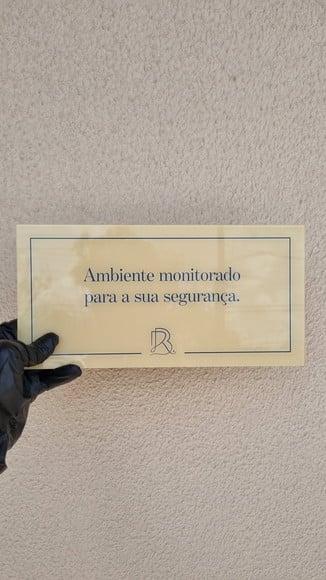 Placa Acrílico Identificação Porta Logo Impressão Uv 30x12cm