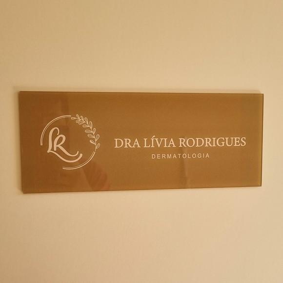 Placa Acrílico Identificação Porta Logo Impressão Uv 30x12cm