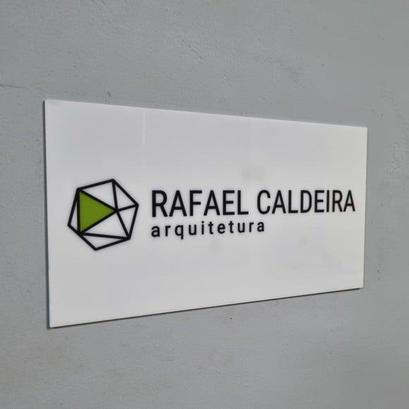 Placa Acrílico Identificação Porta Logo Impressão Uv 30x15cm