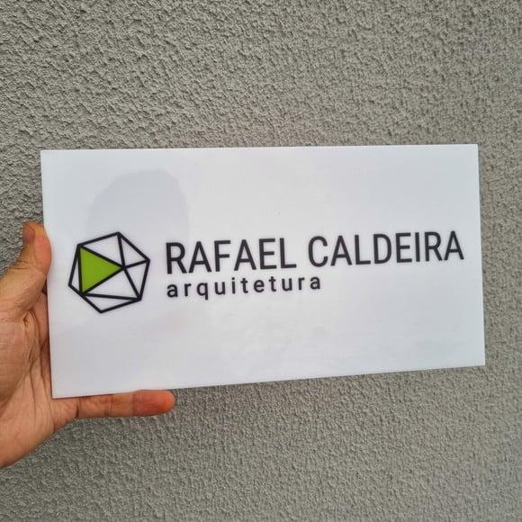 Placa Acrílico Identificação Porta Logo Impressão Uv 30x15cm