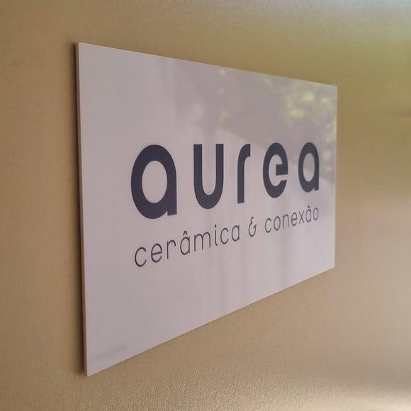 Placa Acrílico Identificação Porta Logo Impressão Uv 30x15cm