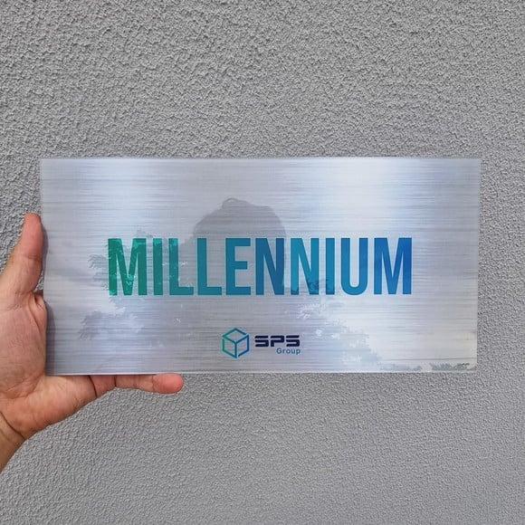 Placa Acrílico Identificação Porta Logo Impressão Uv 30x15cm