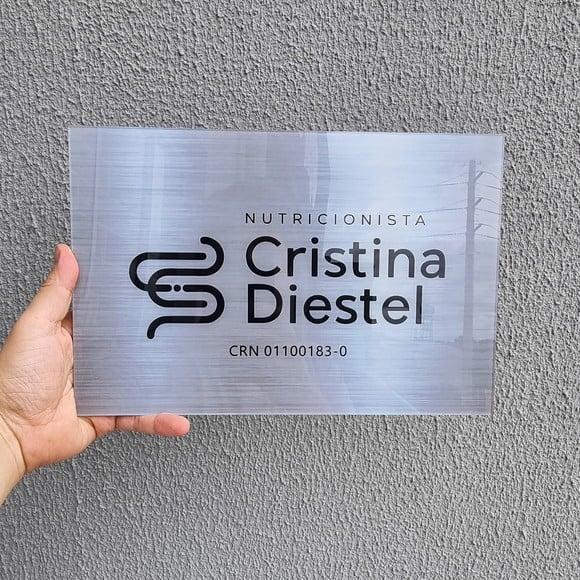 Placa Acrílico Identificação Porta Logo Impressão Uv 30x20cm