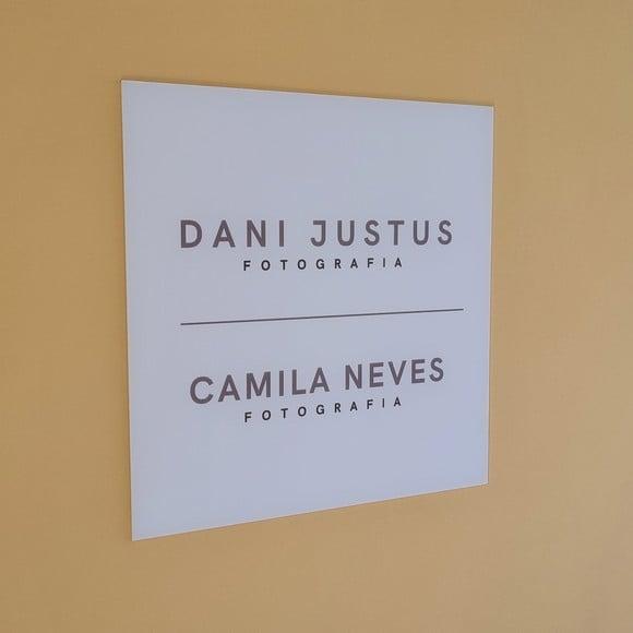 Placa Acrílico Identificação Porta Logo Impressão Uv 30x30cm