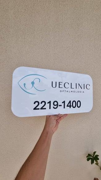 Placa Acrílico Identificação Porta Logo Impressão Uv 50x25cm