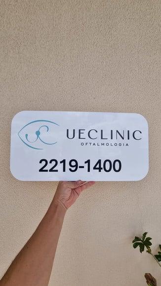 Placa Acrílico Identificação Porta Logo Impressão Uv 50x25cm