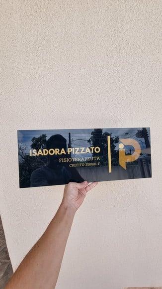Placa Acrílico Identificação Porta Logo Impressão Uv 50x20cm