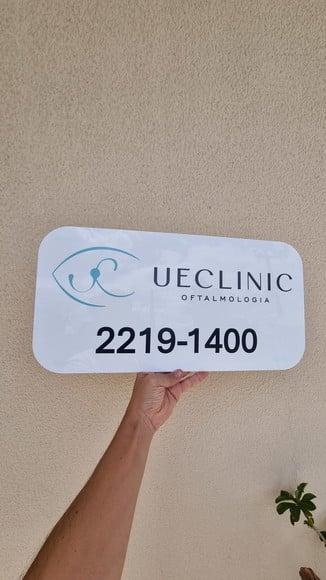 Placa Acrílico Identificação Porta Logo Impressão Uv 50x25cm
