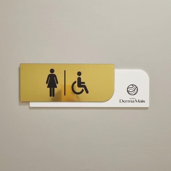 Placa Acrílico Porta Logo Impressão Uv 30x10cm Mod Safira