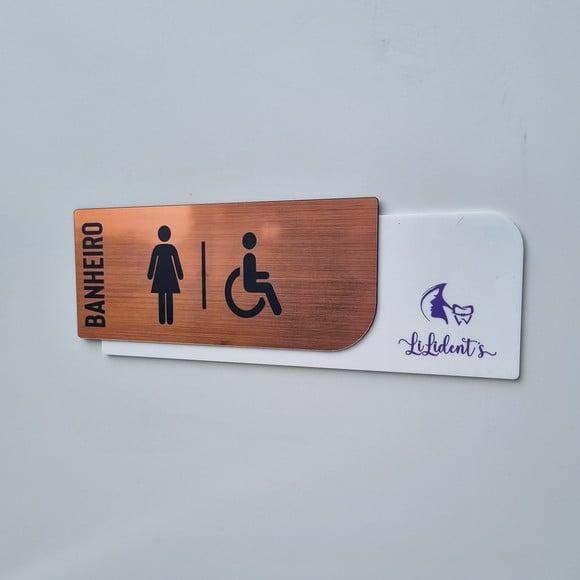 Placa Acrílico Porta Logo Impressão Uv 30x10cm Mod Safira