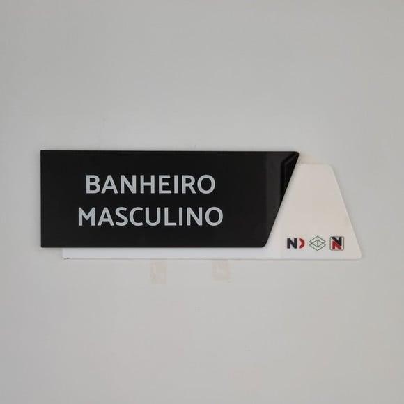 Placa Acrílico Porta Logo Impressão Uv 30x10cm Mod Topazio