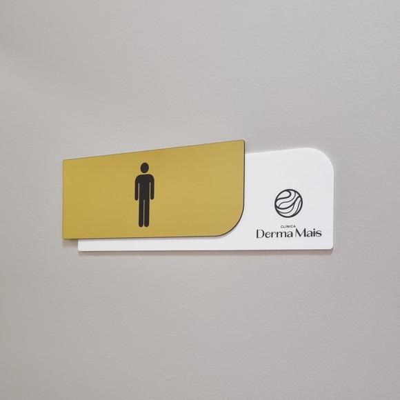 Placa Acrílico Porta Logo Impressão Uv 30x10cm Mod Safira