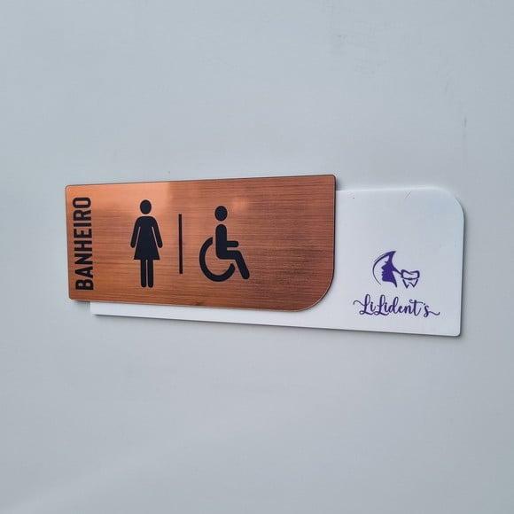 Placa Acrílico Porta Logo Impressão Uv 30x10cm Mod Safira