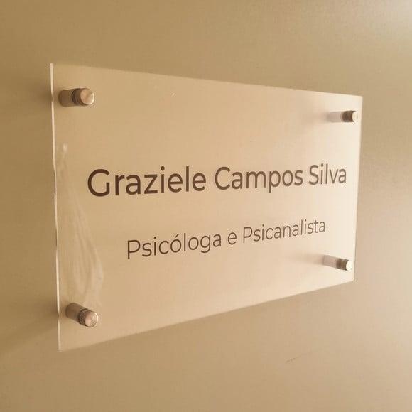 Placa Acrílico Porta Logo Impressão Uv com Espaçador 35x20cm