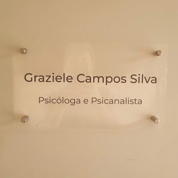 Placa Acrílico Porta Logo Impressão Uv com Espaçador 35x20cm