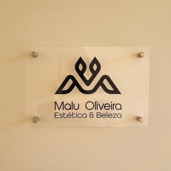 Placa Acrílico Porta Logo Impressão Uv com Espaçador 30x20cm