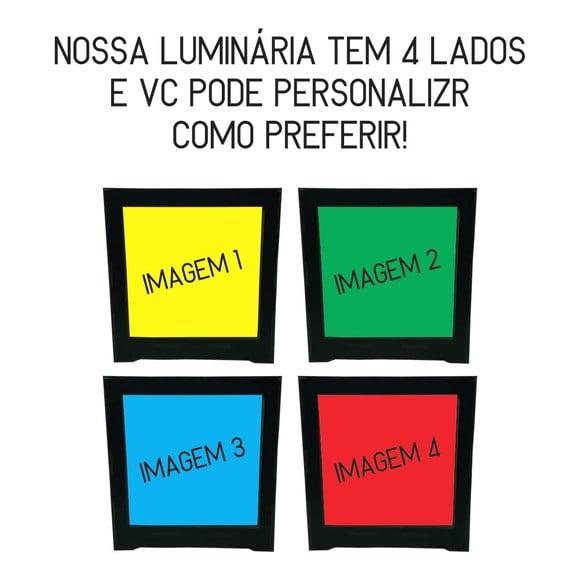 Luminária Criativa Photobox Natal Personalizada com 4 Fotos