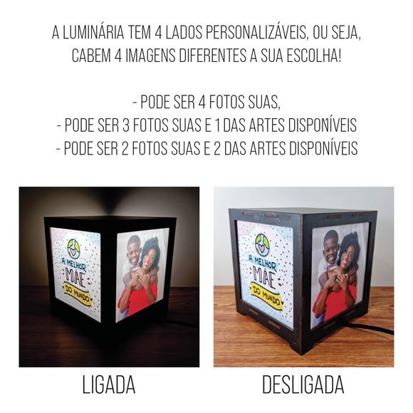 Luminária Criativa Presente Dia das Mães com Foto