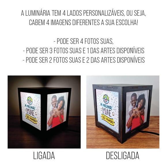 Luminária Criativa Presente Dia das Mães Foto Personalizado