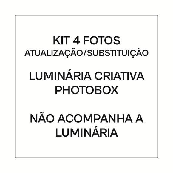 Kit 4 Fotos Substituição para Luminaria Criativa Photobox