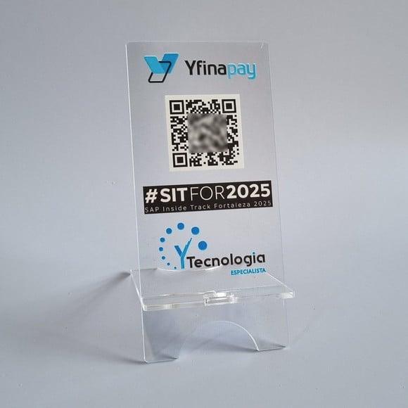 Porta Celular Acrilico Personalizado com Logo Impressão Uv